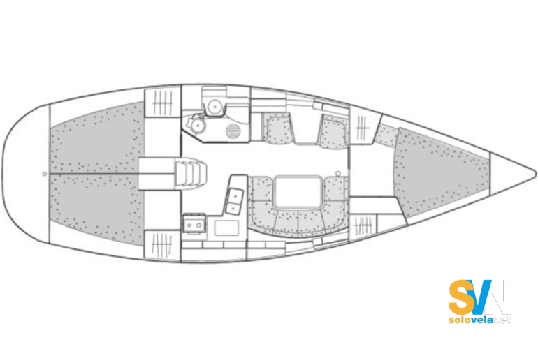 Versione 3 cabine e 1 bagno