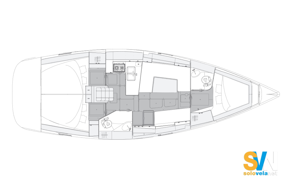Versione 3 cabine e 2 bagni