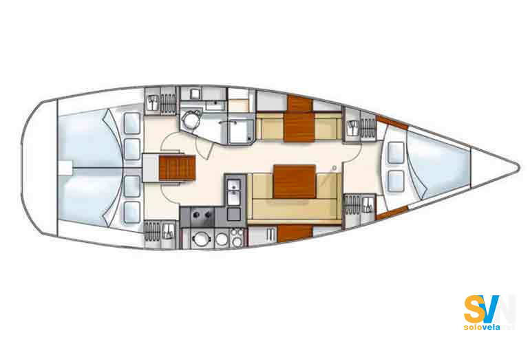 versione 3 cabine e 1 bagno