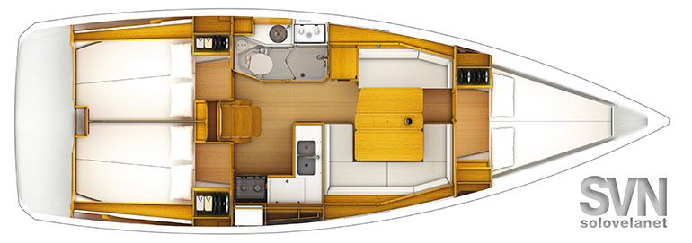 Versione 3 cabine e 1 bagno