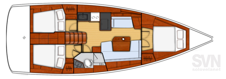 Versione 3 cabine e 1 bagno