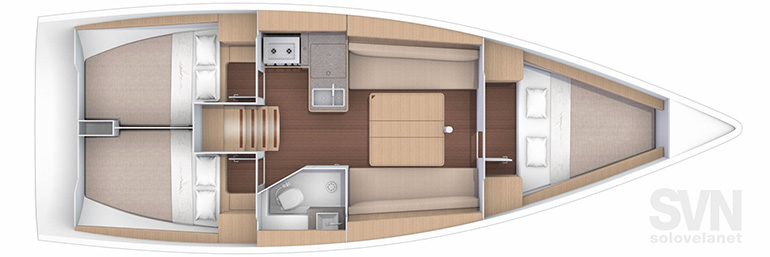Versione 3 cabine e 1 bagno