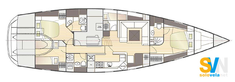 versione 4 cabine e 3 bagni