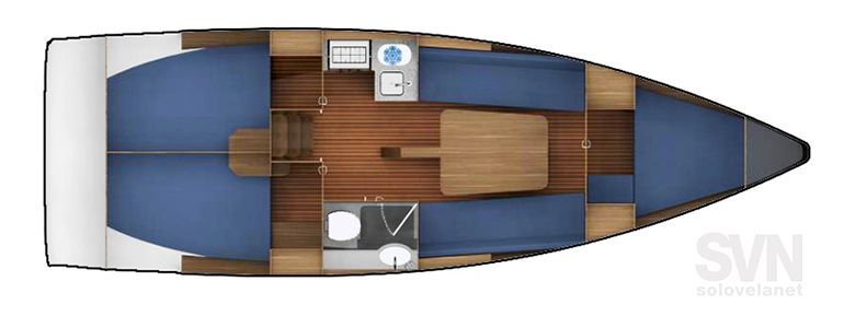Versione 3 cabine e 1 bagno