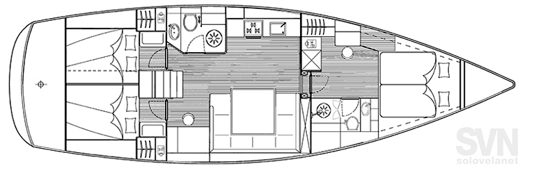 Versione 3 cabine e 2 bagni