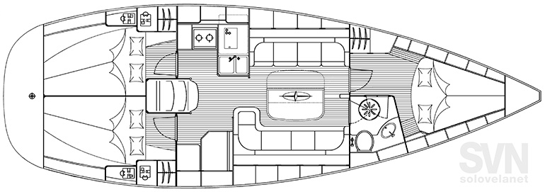 Versione 3 cabine e 1 bagno