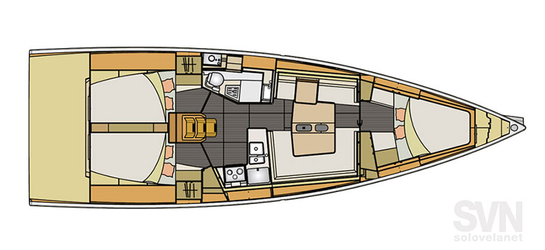 Versione 3 cabine e 1 bagno