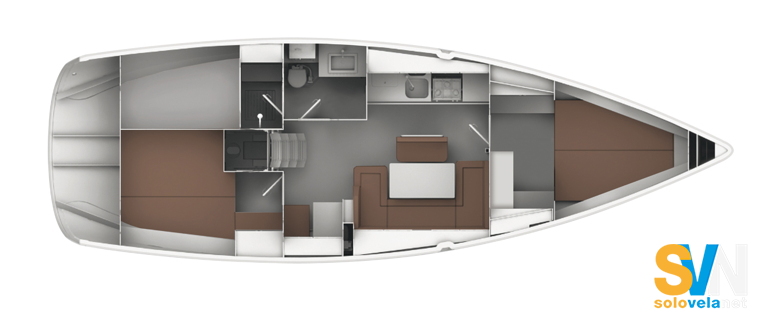 Versione 2 cabine e 1 bagno