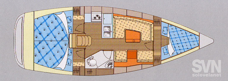 Versione 3 cabine e 1 bagno