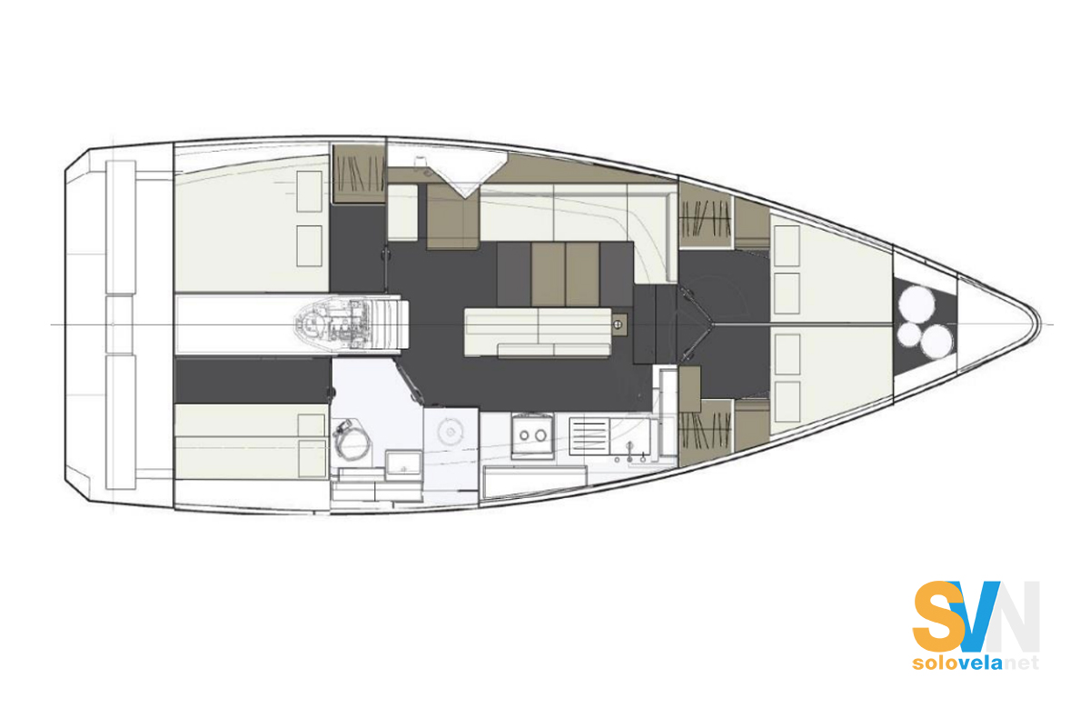 Versione 4 cabine e 1 bagno