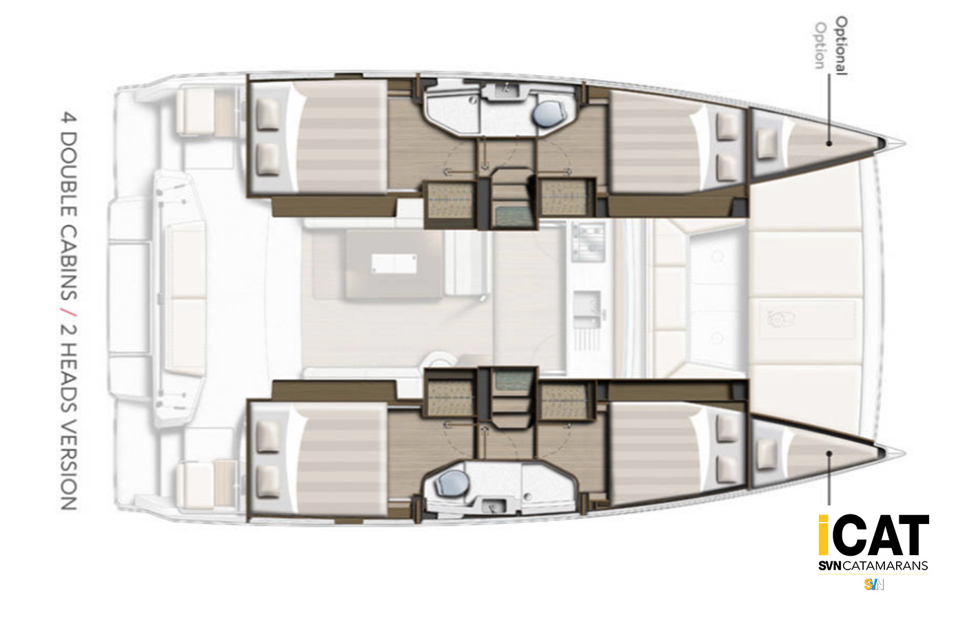 Versione charter con 4 cabine e 2 bagni
