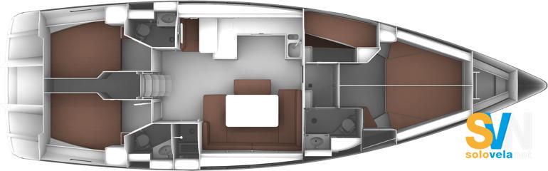 Versione 5 cabine e 3 bagni