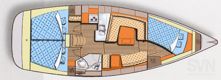Versione 3 cabine e 1 bagno