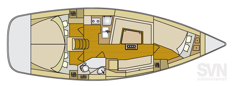 Versione 3 cabine e 1 bagno