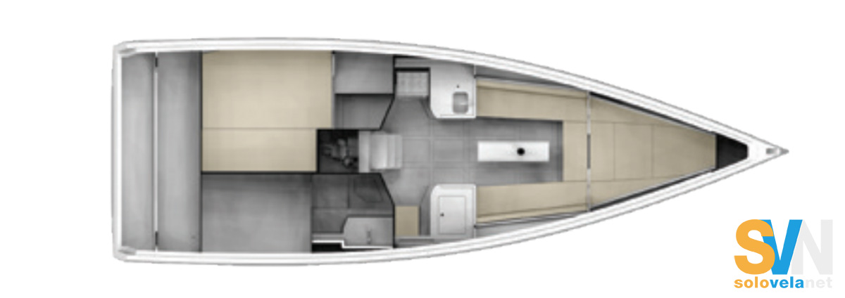 Layout standard 1 cabina e 1 bagno