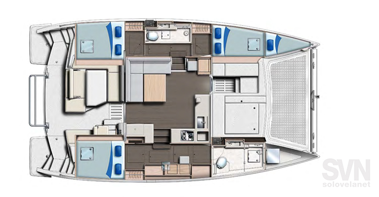 Versione 3 cabine e 2 bagni