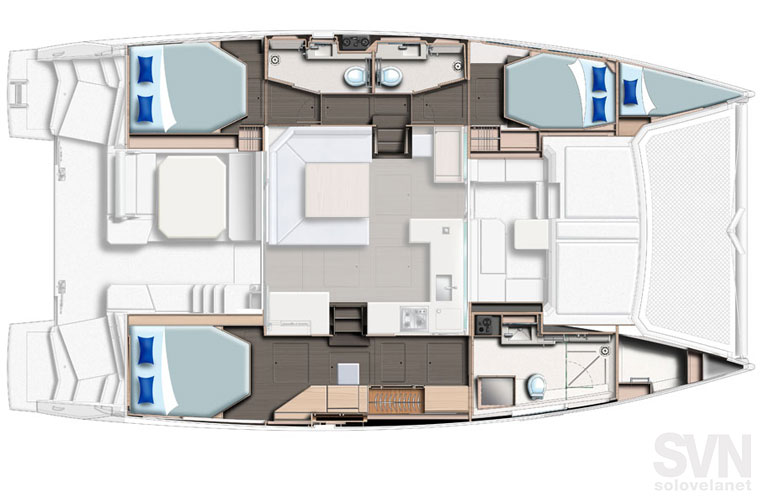 Versione 3 cabine e 3 bagni + equipaggio