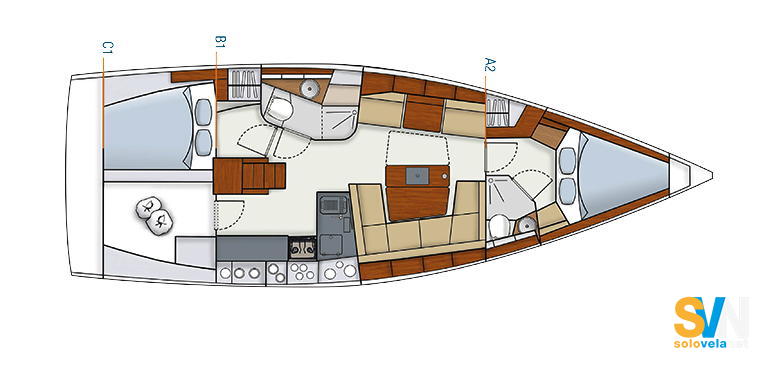 Versione 2 cabine e 2 bagno