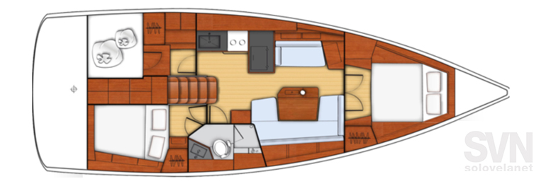 Versione 2 cabine e 1 bagno