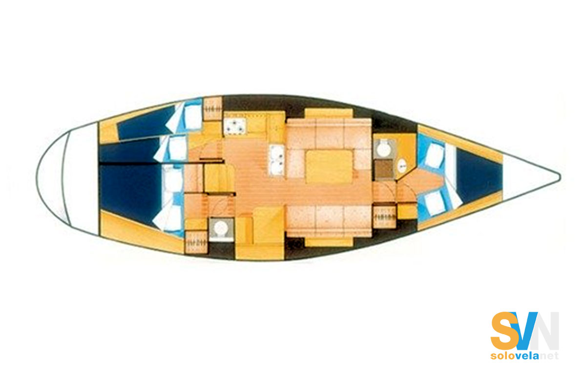 Versione 3 cabine e 2 bagni