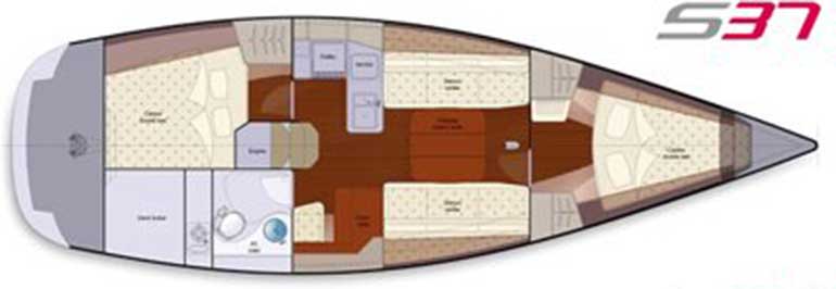 Versione 2 cabine e 1 bagno