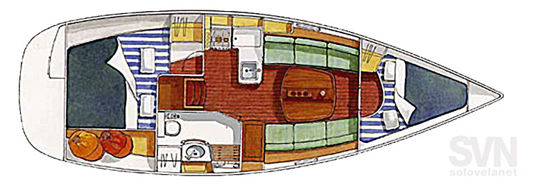 Versione 2 cabine e 1 bagno