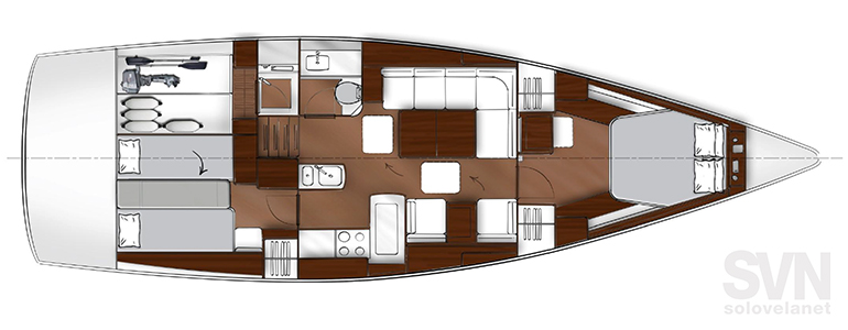 Versione 2 cabine e 1 bagno