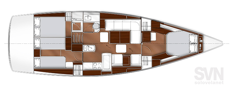 Versione 3 cabine e 1 bagno