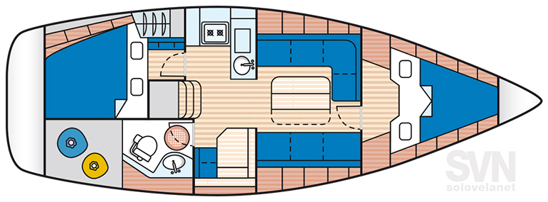 Versione 2 cabine e 1 bagno