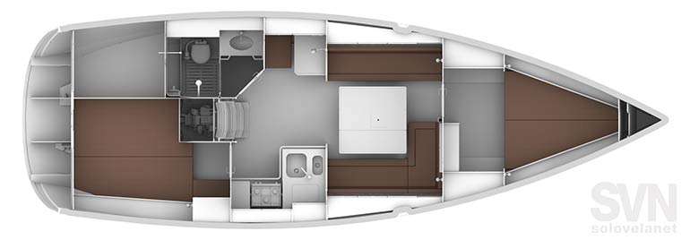 Versione 2 cabine e 1 bagno