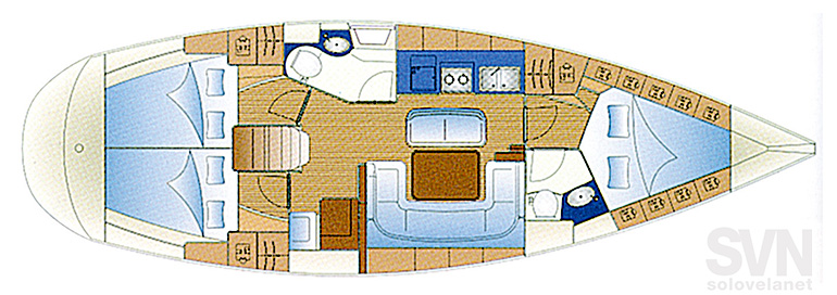 Versione 3 cabine e 2 bagni