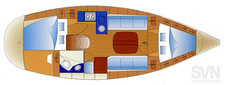 Versione 2 cabine e 1 bagno