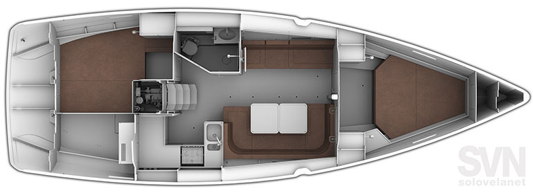 Versione 2 cabine e 1 bagno