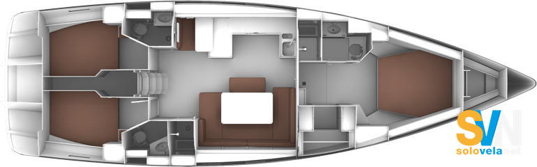 Versione 3 cabine e 3 bagni