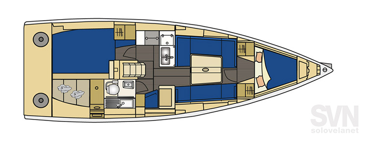 Versione 2 cabine e 1 bagno