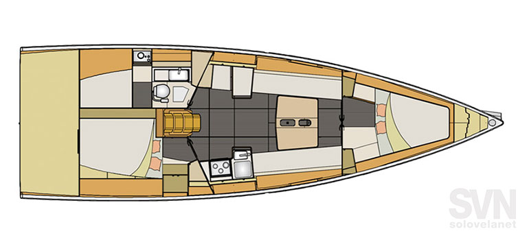 Versione 2 cabine e 1 bagno