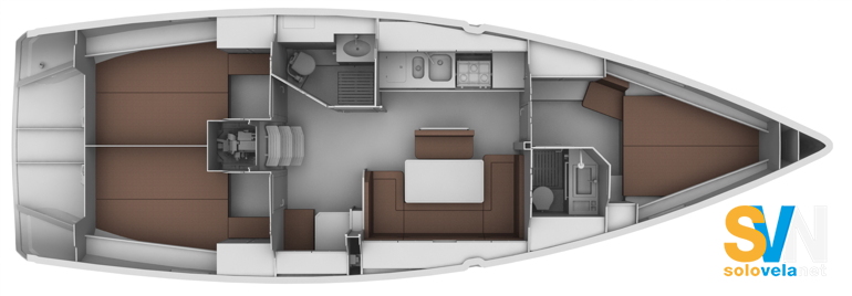 Versione 3 cabine e 2 bagno