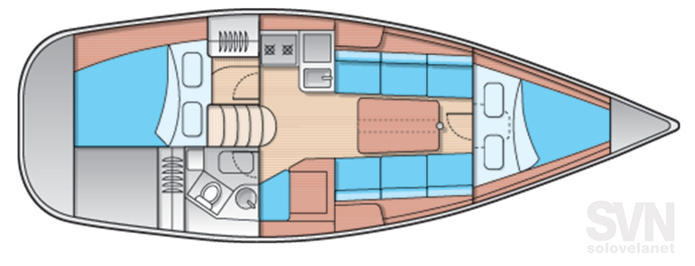 Versione 2 cabine e 1 bagno