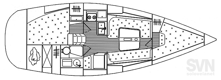 Versione 2 cabine e 1 bagno