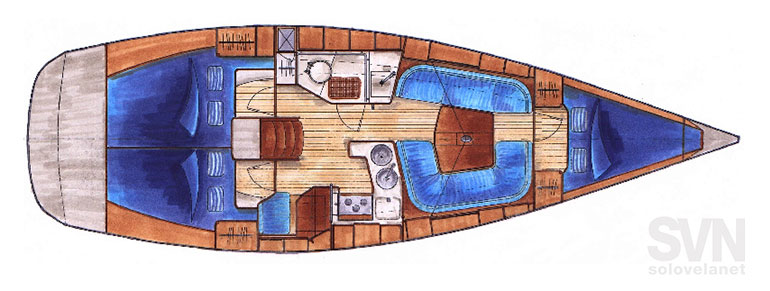 Versione 3 cabine e 1 bagno