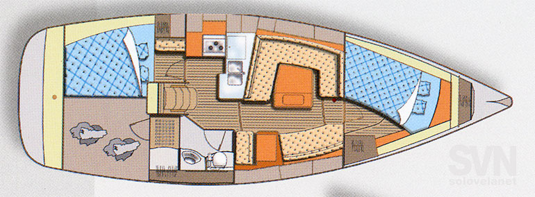 Versione 2 cabine e 1 bagno
