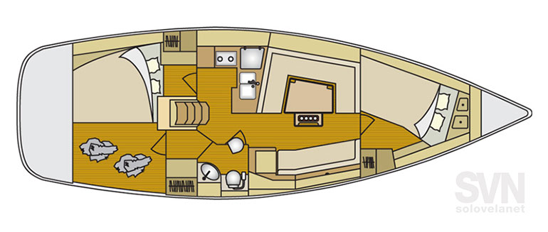 Versione 2 cabine e 1 bagno