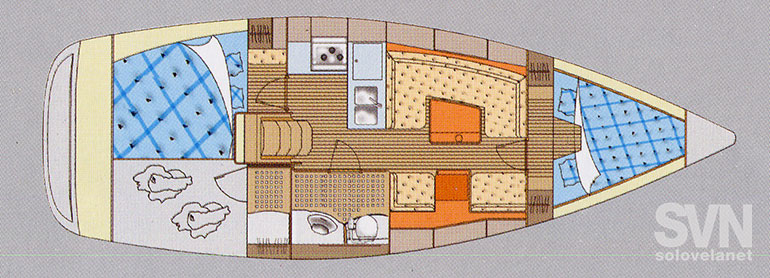 Versione 2 cabine e 1 bagno