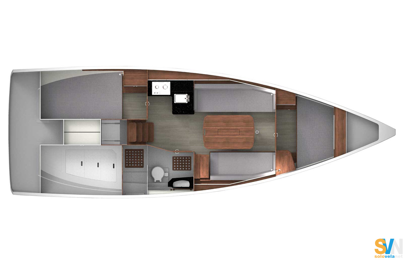 Versione 2 cabine e 1 bagno