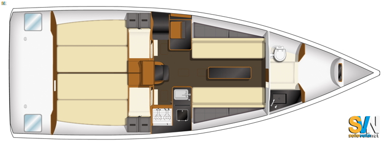 versione 2 cabine +1 bagno