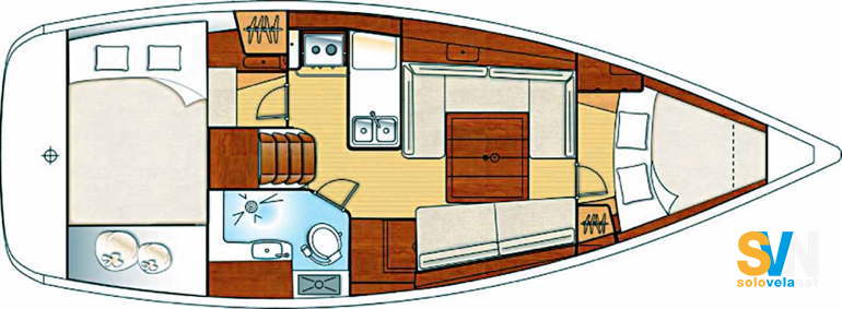 Versione 2 cabine e 1 bagno