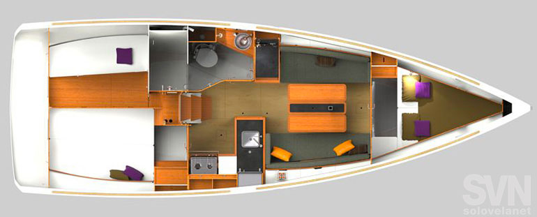 Versione 2 cabine e 1 bagno