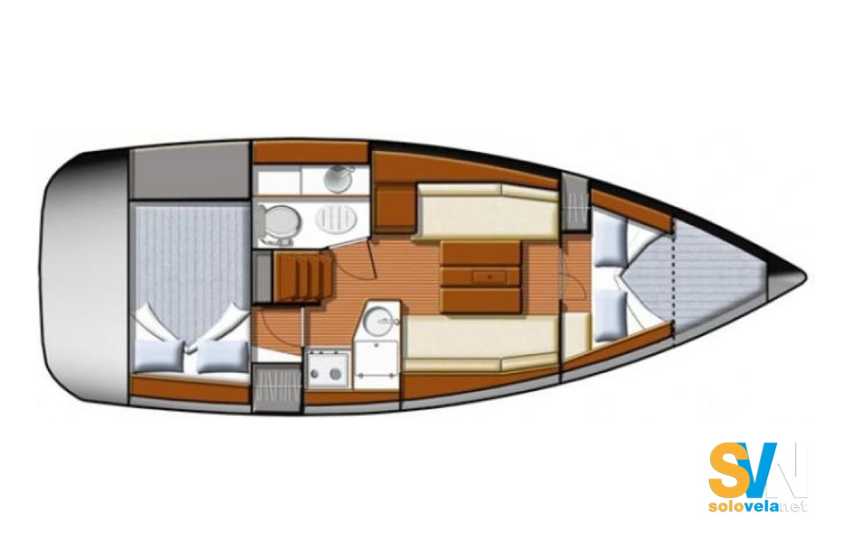 Il layout del Sun Odyssey 30i