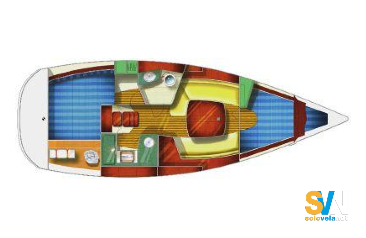Layout del Sun Odyssey 32