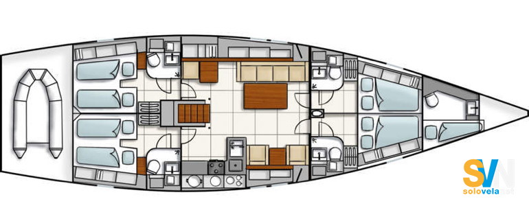 Con cabina marinaio e bagno marinaio a prua